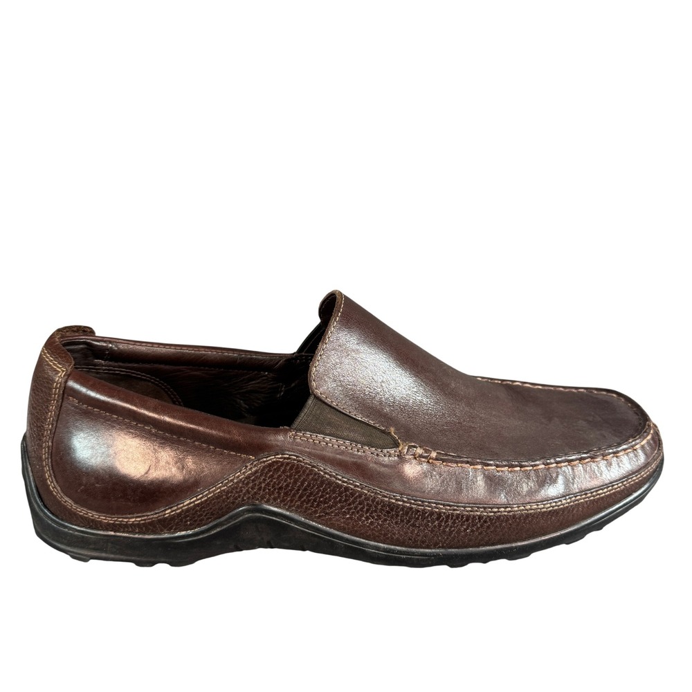 Cole Haan Mens Brown Leather Slip On Loafers C04059 Moc Toe Shoes 13W